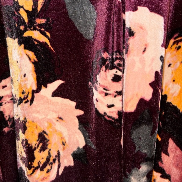 Ivanka Trump Burgundy Floral Long Sleeve Dress - Picture 3 of 6